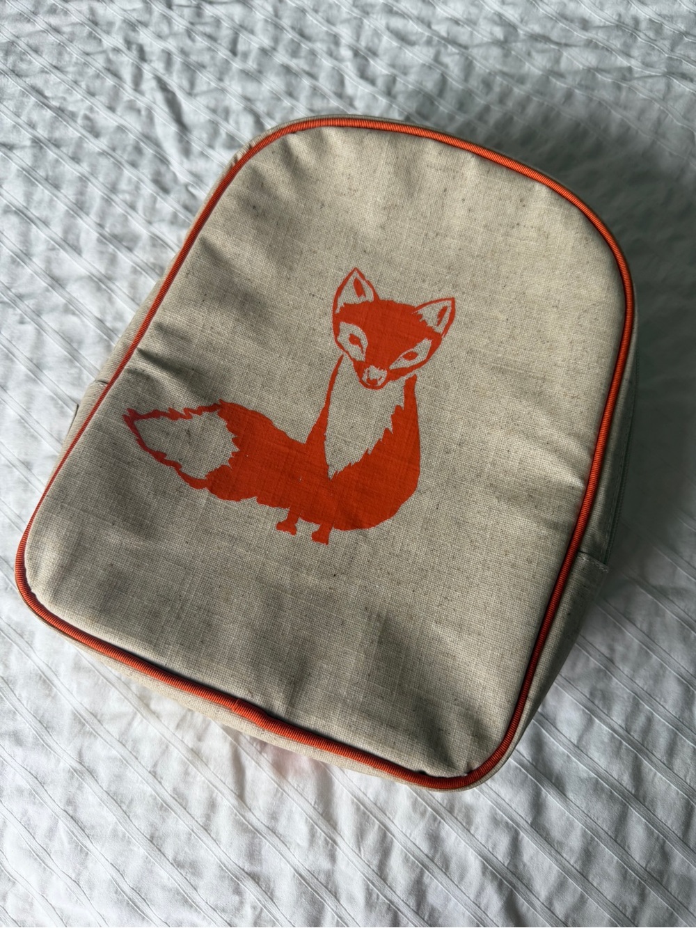 SoYong Kids Fox Canvas lunch bag/box in Orange and Natural